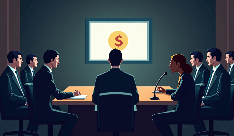 ActBlue Co‑Founder Pleads Fifth Amid GOP Fraud Probe — AI-generated editorial illustration