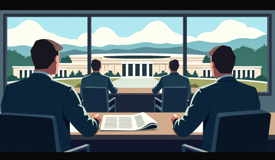 Pentagon Mulls Early Termination of Stars and Stripes Publisher — AI-generated editorial illustration