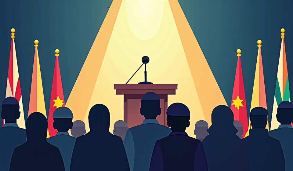 El‑Sayed to Speak at ISNA Convention with Clerics Linked to Radical Past — AI-generated editorial illustration