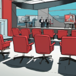 The Takeout’s Red Chairs Farewell: A Symbolic End to a Classic Set — AI-generated editorial illustration