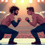 Adam Copeland Reveals Why He’s Targeting the Young Bucks in AEW — AI-generated editorial illustration