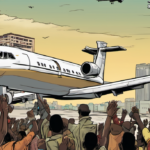 Liberia Welcomes First U.S. 'Third Country' Deportees — AI-generated editorial illustration