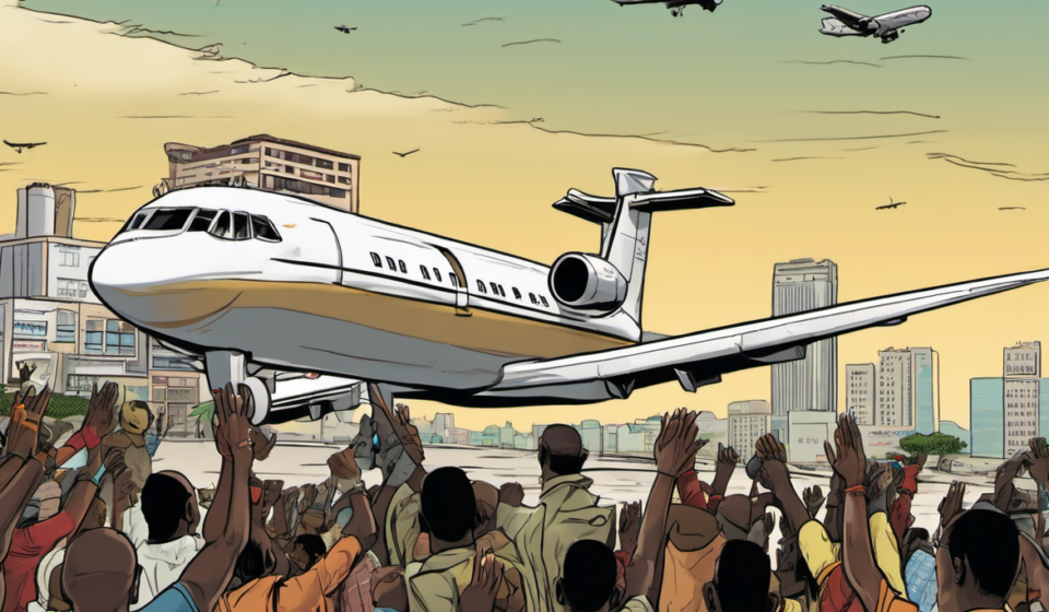Liberia Welcomes First U.S. 'Third Country' Deportees — AI-generated editorial illustration