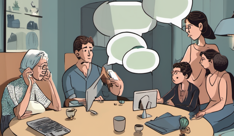 Family Group Chat Scams: How Scammers Map Relatives for Targeted Fraud — AI-generated editorial illustration