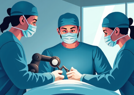 Robotic System Completes 26 Cataract Surgeries Under Surgeon Control — AI-generated editorial illustration