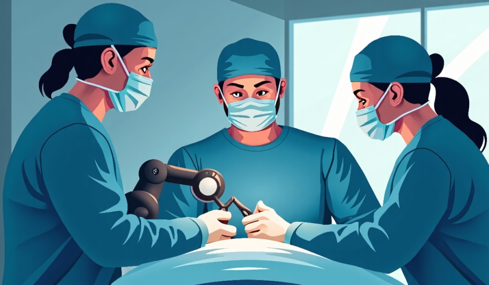 Robotic System Completes 26 Cataract Surgeries Under Surgeon Control — AI-generated editorial illustration