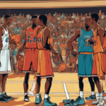 Halftime Heat: Bueckers’ Foul Sparks Tension in Wings vs. Fever — AI-generated editorial illustration