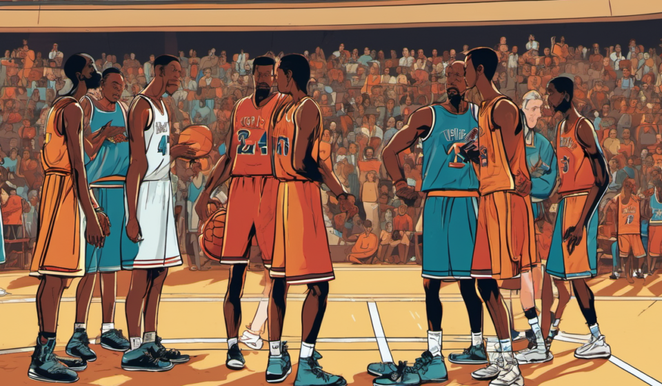 Halftime Heat: Bueckers’ Foul Sparks Tension in Wings vs. Fever — AI-generated editorial illustration