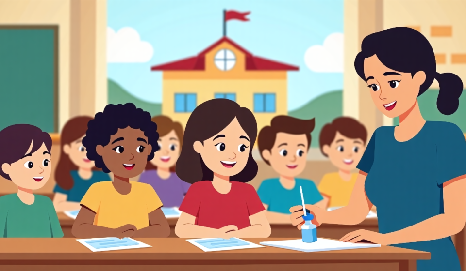 Kindergarten Vaccination Rates Drop as Exemptions Hit Record High — AI-generated editorial illustration