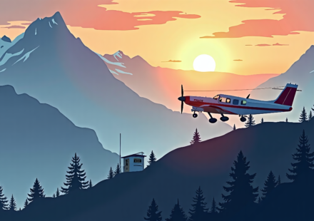 Charter Plane Crash Kills All 8 at Remote Alaska Radar Site — AI-generated editorial illustration