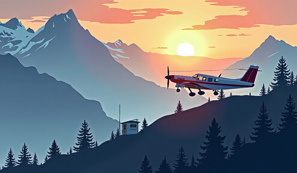 Charter Plane Crash Kills All 8 at Remote Alaska Radar Site — AI-generated editorial illustration
