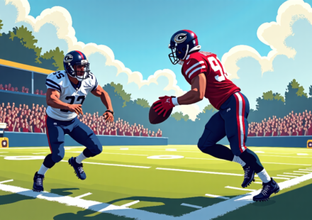 Mendoza’s Second Preseason Game Starts Roughly with a Pick‑6 — AI-generated editorial illustration