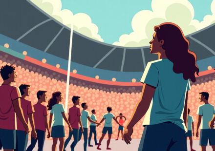 Mom of Former SJSU Volleyball Star Leads 8th Sophie Night Rally in Dallas — AI-generated editorial illustration