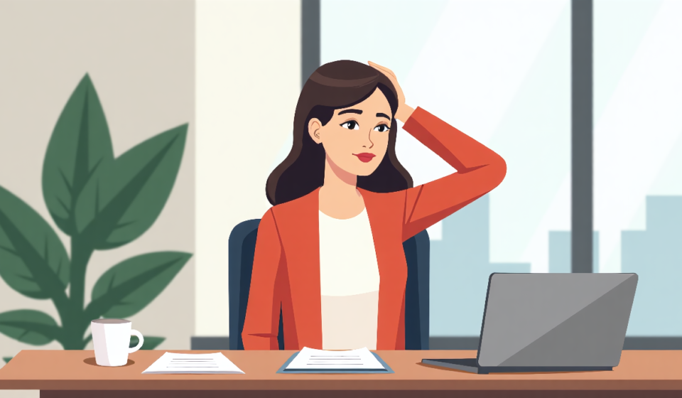 Desk‑Friendly Stretches: Hilaria Baldwin’s 5 Moves to Beat Tech Neck — AI-generated editorial illustration
