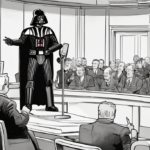 Darth Vader Mocked San Diego’s Surveillance Cameras in City Council Meeting — AI-generated editorial illustration