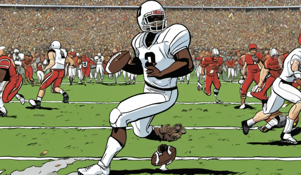 Peyton Manning’s Freshman Son Debuts, but Running Back Dominates — AI-generated editorial illustration