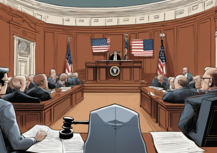 Supreme Court Grants Temporary Stay on White House Ballroom Renovation — AI-generated editorial illustration
