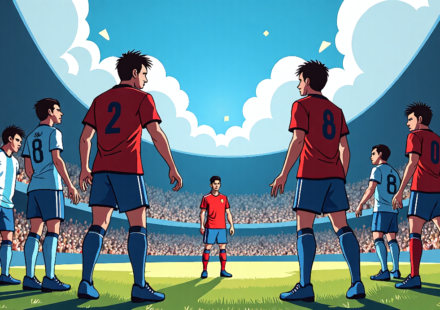FIFA Bans Three Argentine Players After World Cup Final Scuffle — AI-generated editorial illustration