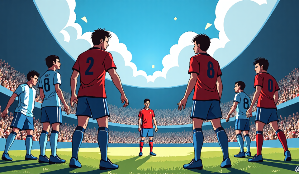 FIFA Bans Three Argentine Players After World Cup Final Scuffle — AI-generated editorial illustration
