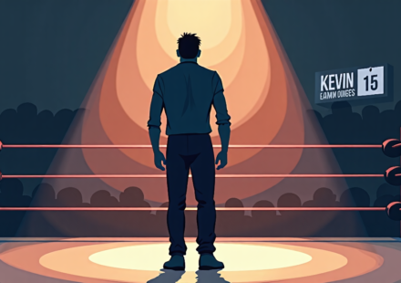 Kevin Owens Reflects on New Mindset After 15‑Month WWE Hiatus — AI-generated editorial illustration