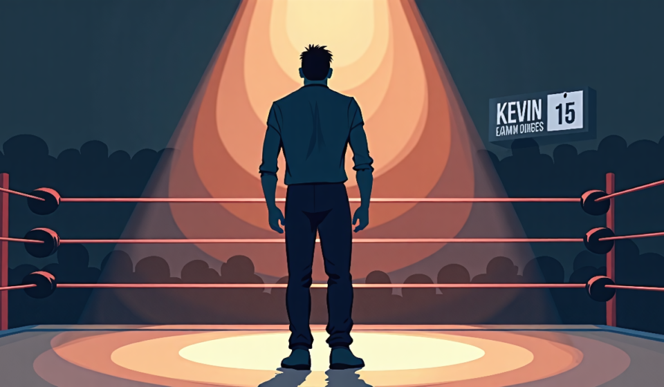 Kevin Owens Reflects on New Mindset After 15‑Month WWE Hiatus — AI-generated editorial illustration