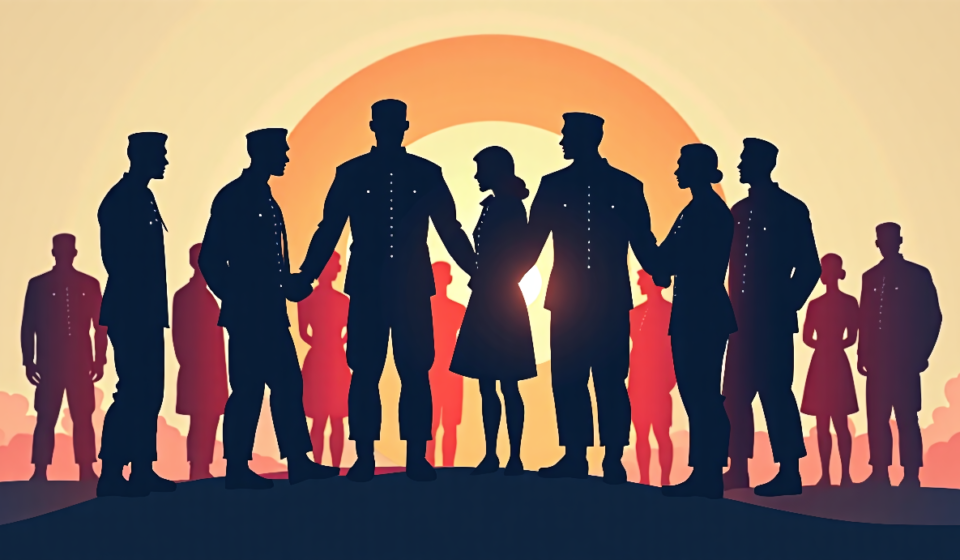 Military Sexual Assault Reports Drop for Third Year, Pentagon Says — AI-generated editorial illustration