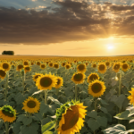 Basking in the Golden Glow: Sunflowers in South Dakota's Lyman County — AI-generated editorial illustration