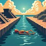 Peruvian Canal Burial Reveals Ritual Offering to the Pacific — AI-generated editorial illustration