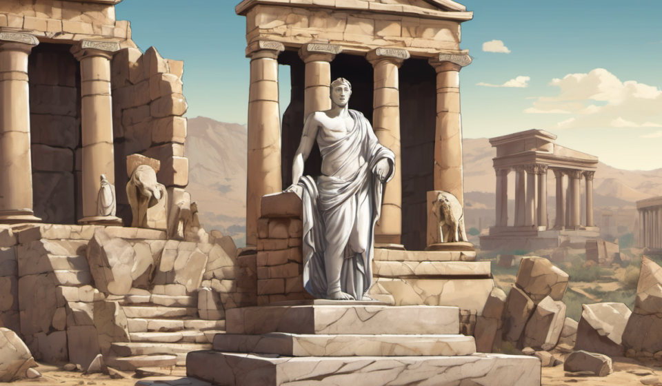Marble Statue of Sardis Revealed After 2,500 Years of Silence — AI-generated editorial illustration