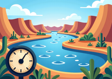 Colorado River Water Cuts Hit California, Nevada, Arizona — AI-generated editorial illustration