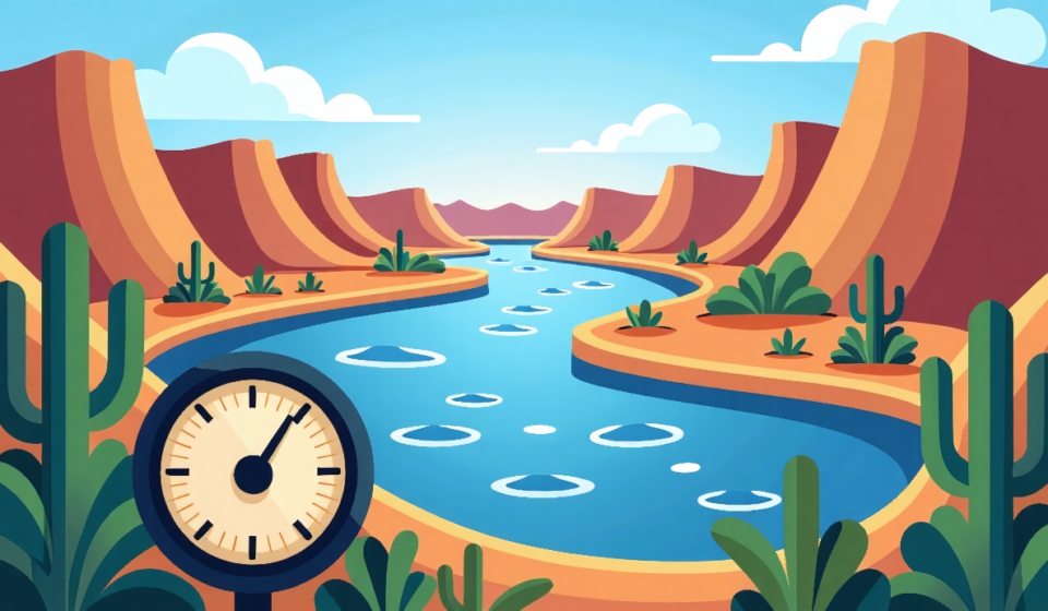 Colorado River Water Cuts Hit California, Nevada, Arizona — AI-generated editorial illustration