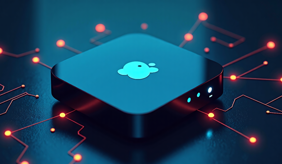 Cheap TV Boxes May Be Secretly Clicking Ads and Routing Traffic — AI-generated editorial illustration