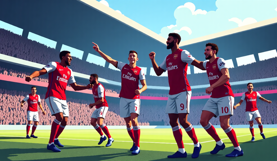 Arsenal Dominates Coventry, Starts Title Defense with Shutout — AI-generated editorial illustration