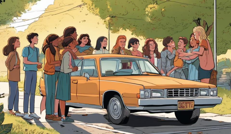 A Timeless Tradition of Gratitude: Oklahoma High School's 'Kiss Your Mom' Rite of Passage — AI-generated editorial illustration
