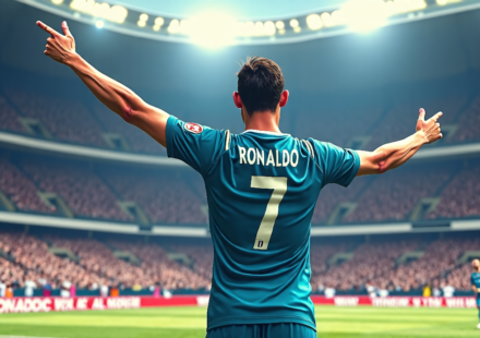 Ronaldo Returns to Al‑Nassr, Scores in First Match Post‑World Cup — AI-generated editorial illustration