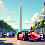 IndyCar’s First D.C. Race: Freedom 250 Grand Prix Highlights — AI-generated editorial illustration