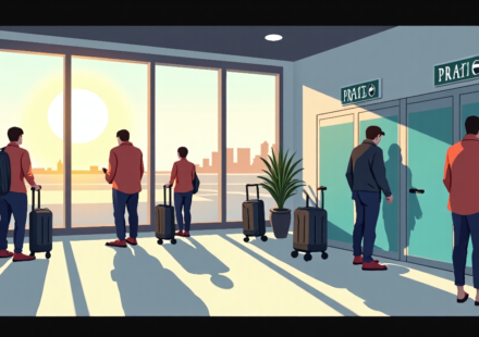 DFW Airport Adds Islamic Foot‑Wash Stations in a $300K Private Project — AI-generated editorial illustration