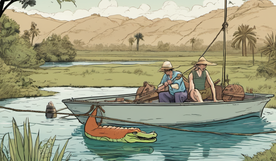 Boater Turns Vehicle Rope into Life‑Saving Tourniquet After Alligator Attack — AI-generated editorial illustration
