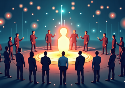 Meta CEO Zuckerberg Advocates Open Access to Superintelligence — AI-generated editorial illustration