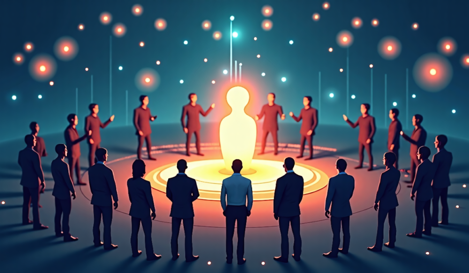 Meta CEO Zuckerberg Advocates Open Access to Superintelligence — AI-generated editorial illustration
