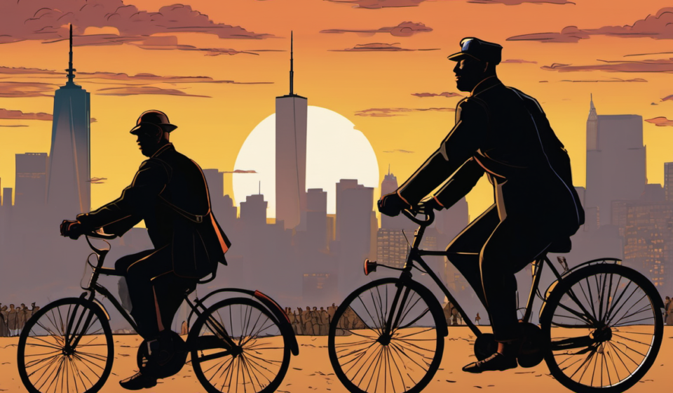 Navy Veterans Bike 2,000 Miles to Ground Zero, Raising $17,000 for 9/11 Memorial — AI-generated editorial illustration