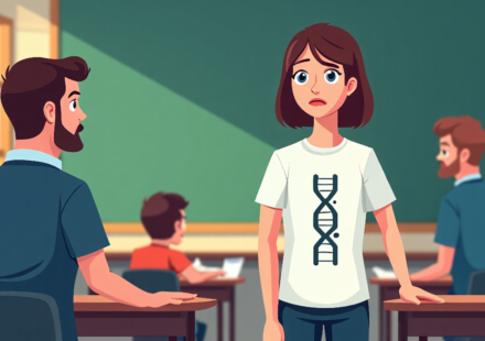 Teacher Faces Targeting After Shirt Protest at Training — AI-generated editorial illustration