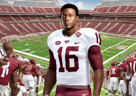 Keelon Russell Secures Alabama’s Starting QB Spot After Intense Camp Battle — AI-generated editorial illustration