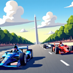 IndyCar’s Freedom 250 Turns Washington’s Mall into a Racing Circuit — AI-generated editorial illustration