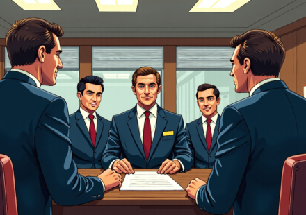 FBI’s Question of Sammy the Bull Reveals Comey’s Knowledge of ‘86’ — AI-generated editorial illustration