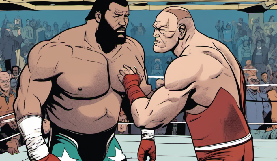 Elijah Burke Defends Wrestling’s ‘Pay‑Your‑Dues’ Culture Against Paul Wight — AI-generated editorial illustration