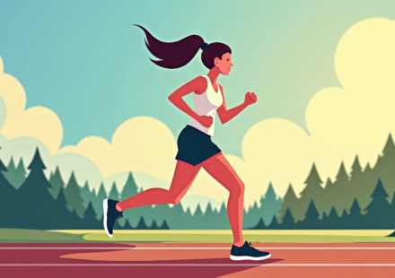 Olympic Champion Jenny Simpson’s Heart Condition Unveiled by Running — AI-generated editorial illustration