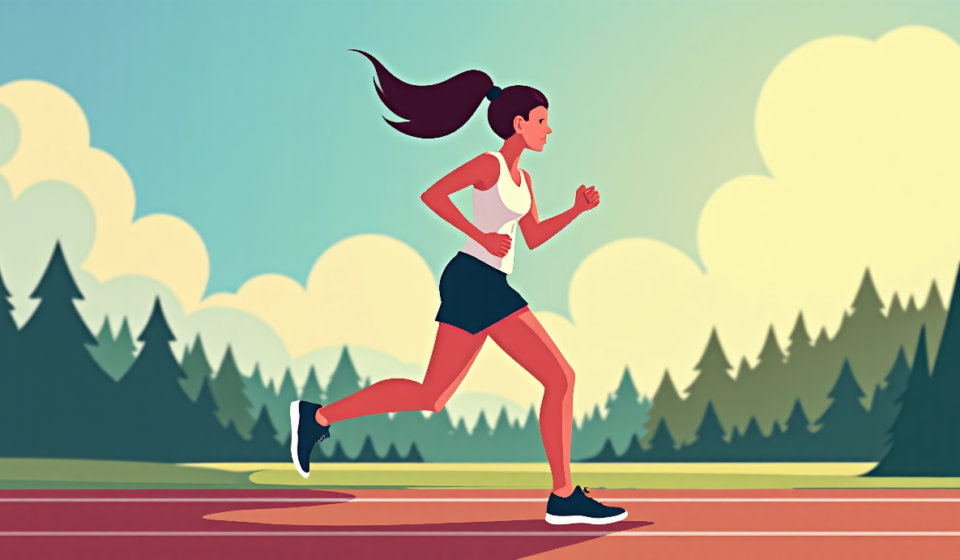 Olympic Champion Jenny Simpson’s Heart Condition Unveiled by Running — AI-generated editorial illustration