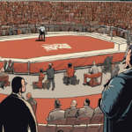 TKO Executives Attend AEW Dynamite: What It Means for Wrestling — AI-generated editorial illustration