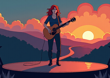 Grace Potter Jams on CBS Saturday Morning’s Main Street USA — AI-generated editorial illustration